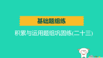 辽宁省2025中考语文基础题组练积累与运用题组巩固练二十三练课件
