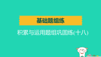 辽宁省2025中考语文基础题组练积累与运用题组巩固练十八练课件
