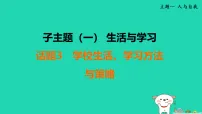 辽宁省2025中考英语主题阅读与写作主题一子主题一话题3学校生活学习方法与策略课件人教版(2024)(含答案)