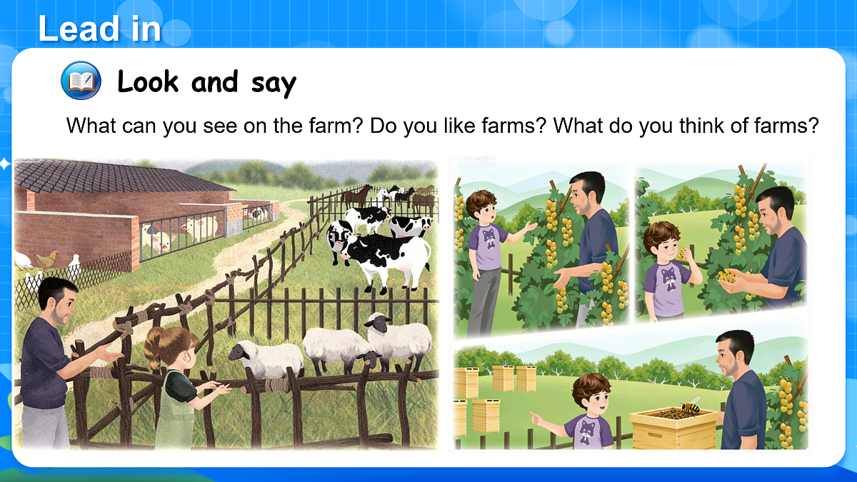 (新课标新教材)人教PEP四年级下册英语Unit 5 Farms and us B Let's learn & Listen and chant教学PPT第6页