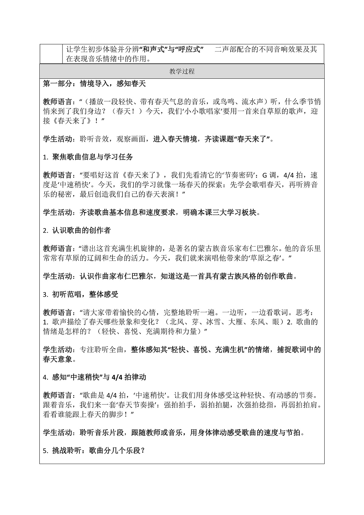 《春天来了》教案第2页