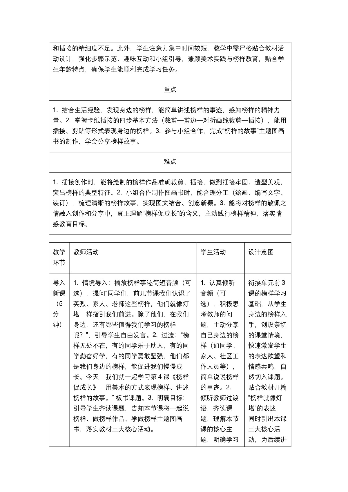 《榜样促成长》教学设计第2页