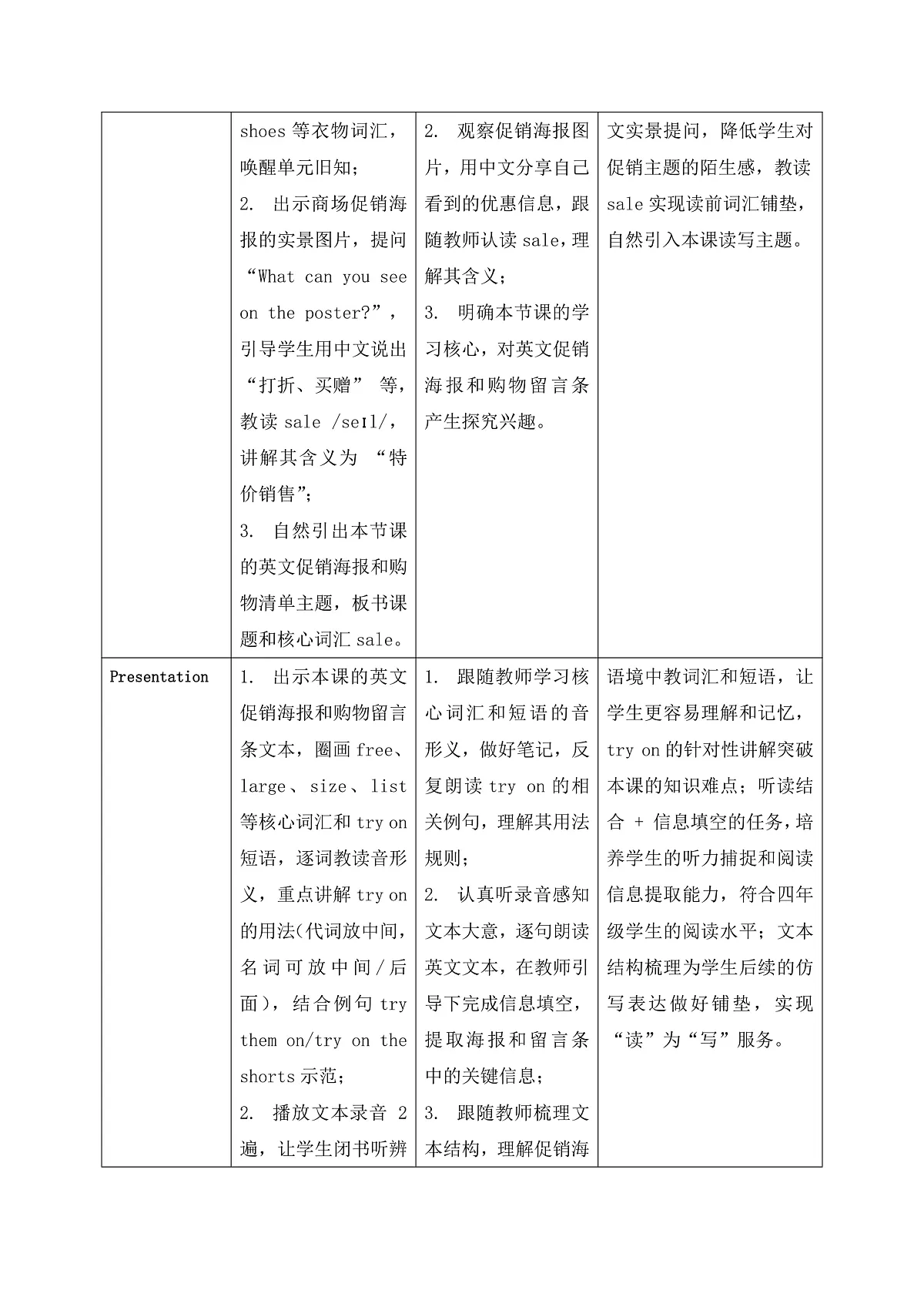 【任务型备课】PEP版英语四下-Unit 4 Part B Read and write(教案)第3页
