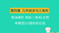辽宁省2025中考数学第四章几何初步与三角形第十八课时相似三角形含简单模型与图形的位似练课件人教版（2024）（含答案）
