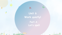 小学英语人教版PEP（2024）五年级下册Unit 6 Work quietly! Part A教学ppt课件