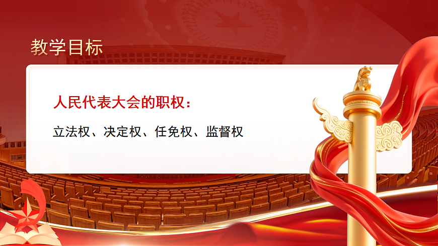 【初中道法八下】7.2《人民代表大会的职权》教学课件第2页