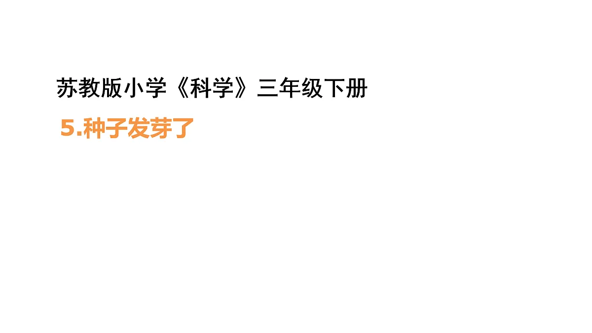 2.5《种子发芽了》 课件 -2025-2026学年科学三年级下册苏教版第1页