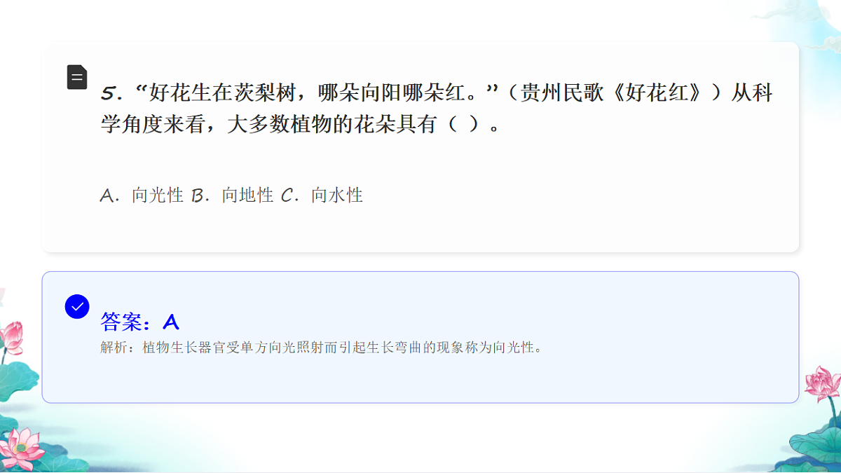 五年级科学下册1.3 绿豆苗的生长 同步分层练习讲解课件(28张)第7页