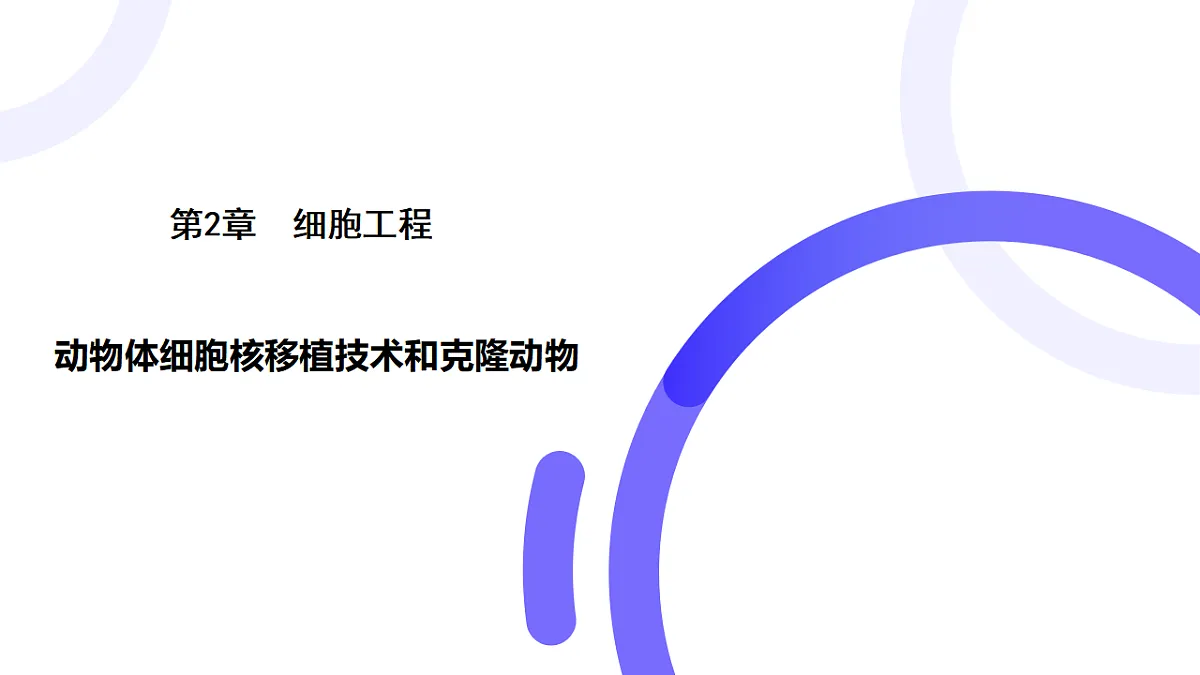第2章第2节动物体细胞核移植技术和克隆动物第1页