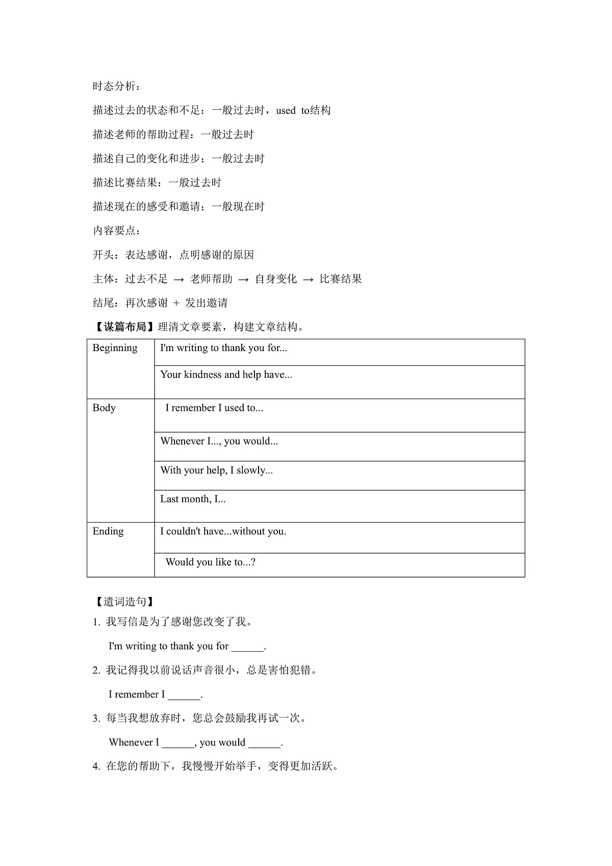初中英语人教版(2024)八年级下册 Unit 3 Growing Up 单元写作专项精练(含答案)第2页