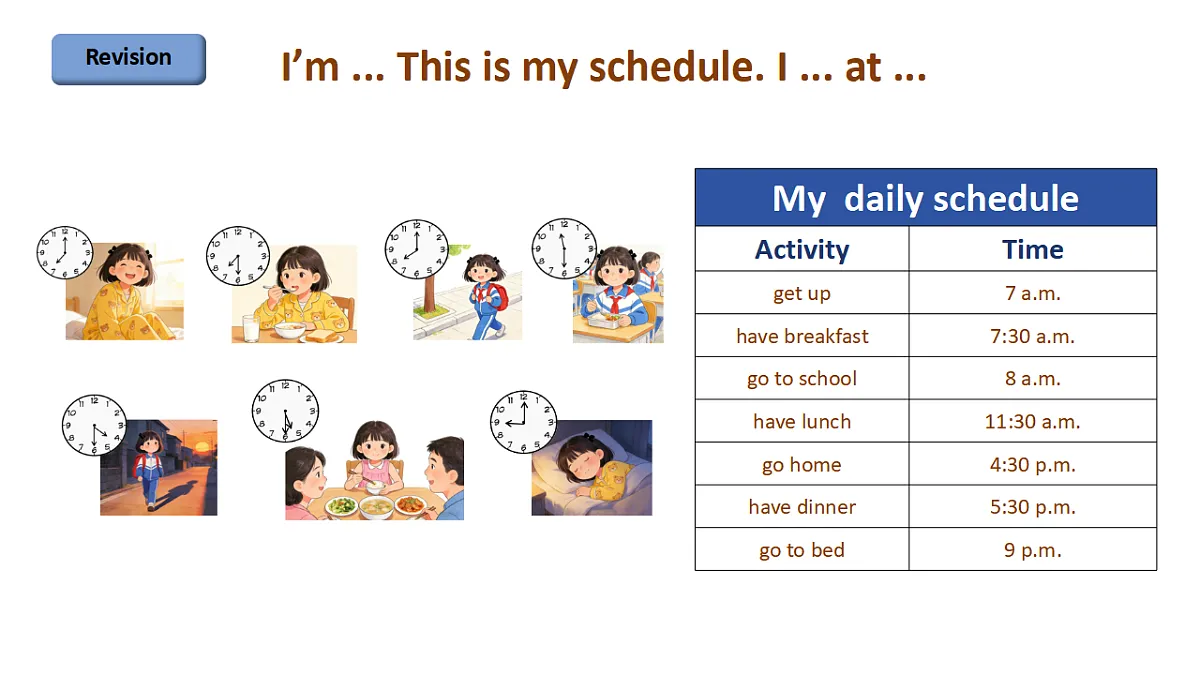 Unit1 What is your daily schedule:Period 2课件——2025-2026学年四年级下册《英语》沪教版(2024)第3页