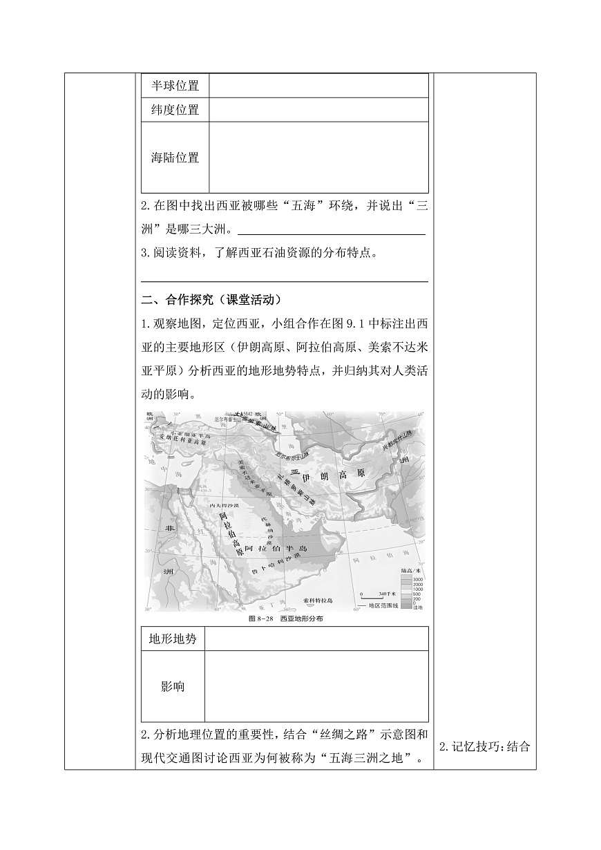 西亚导学案(1)学生版第2页
