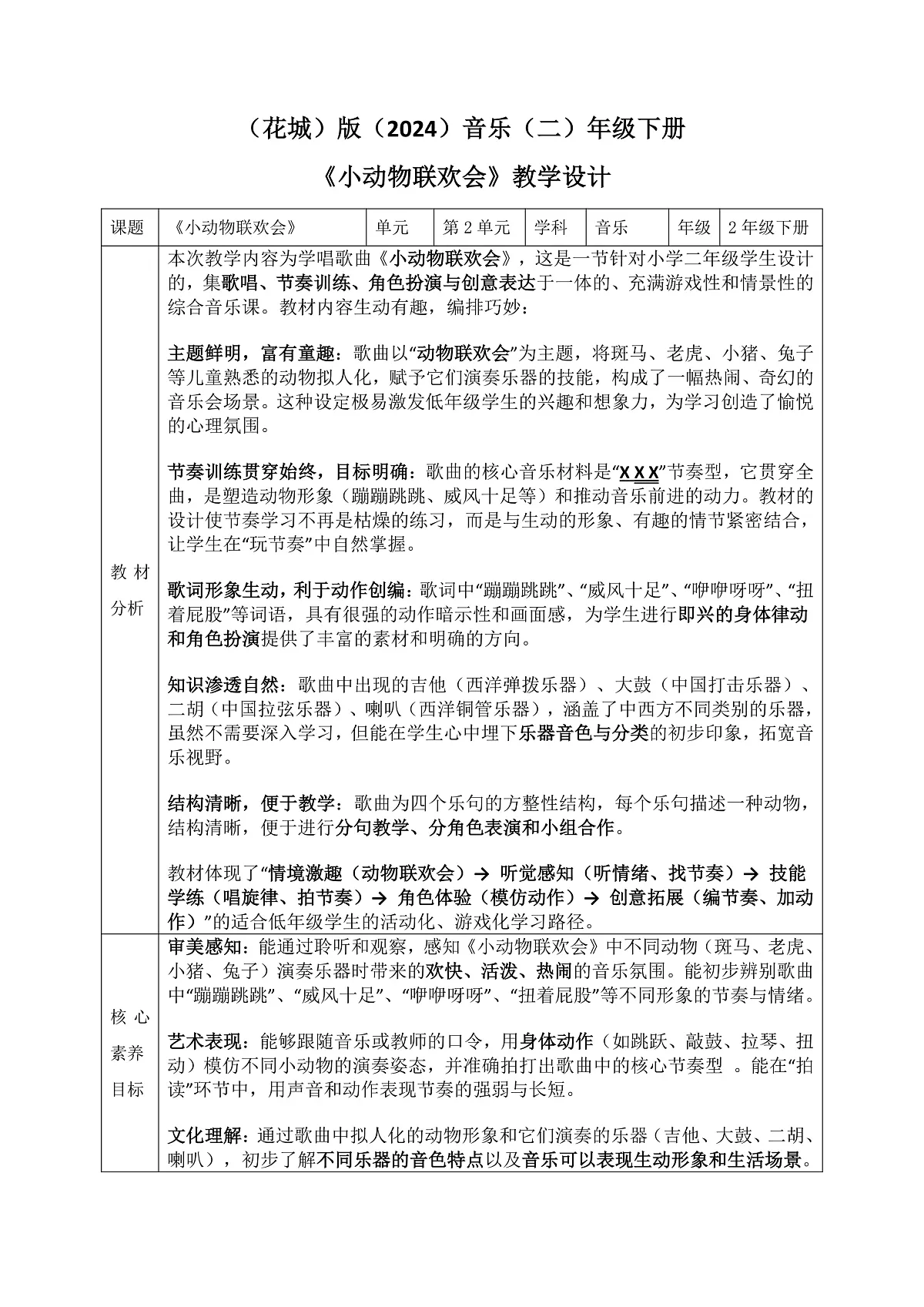 《小动物联欢会》教案第1页