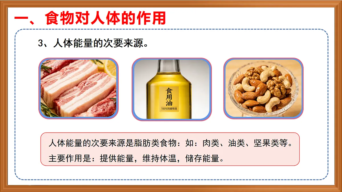 苏教版小学科学三年级下册第五单元《20 食物的作用》课件+作业设计+视频第6页