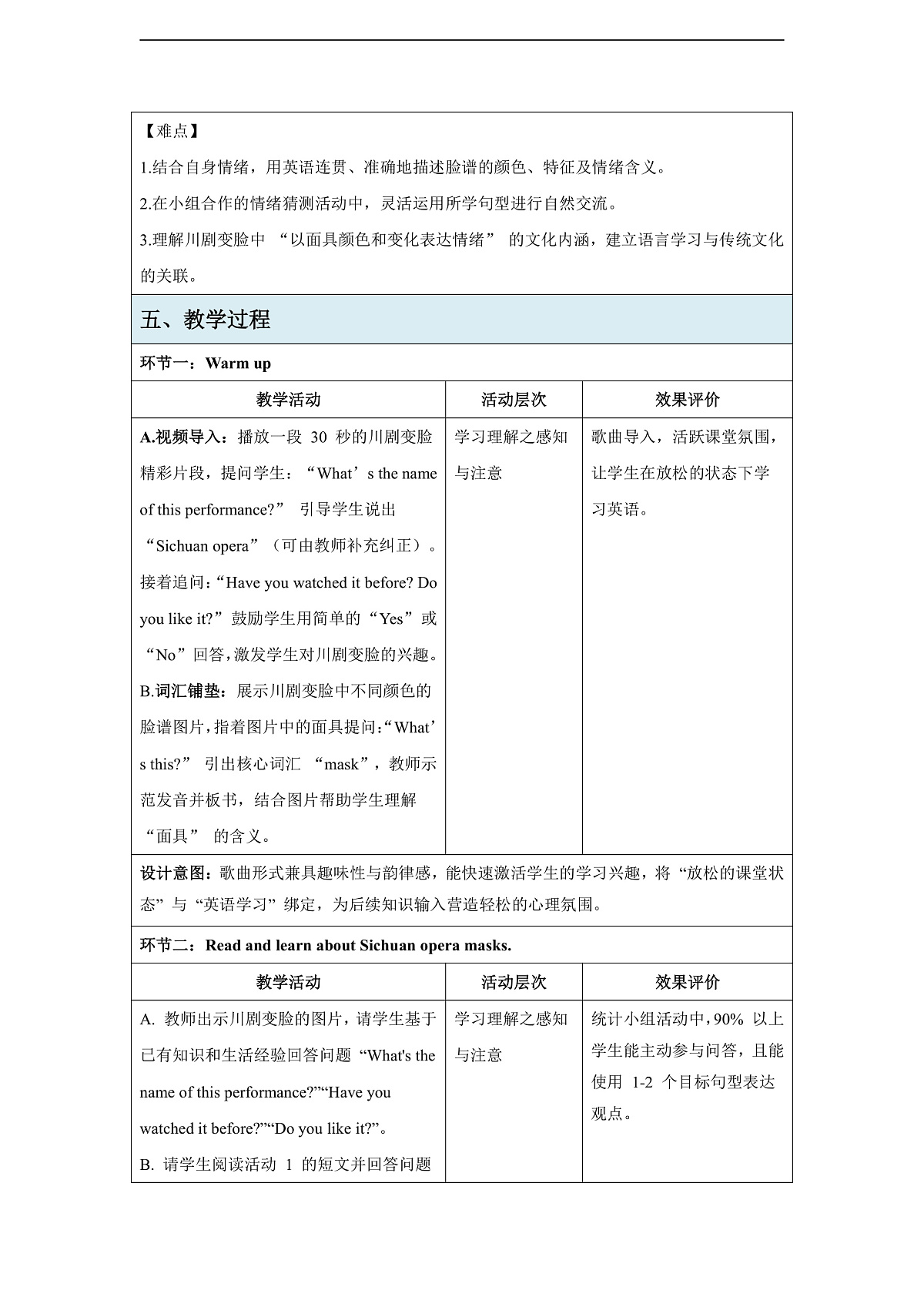 Unit 2 How do you feel today 课时 4 Hit it big 教学设计-外研版四下第3页