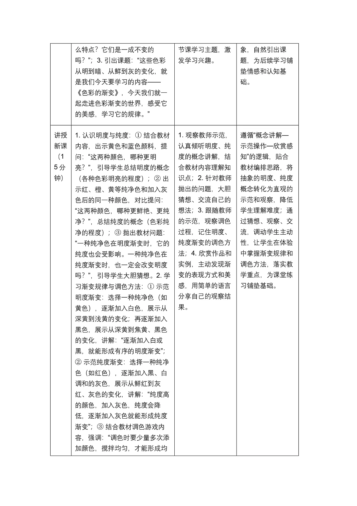 《色彩的渐变》教学设计第3页
