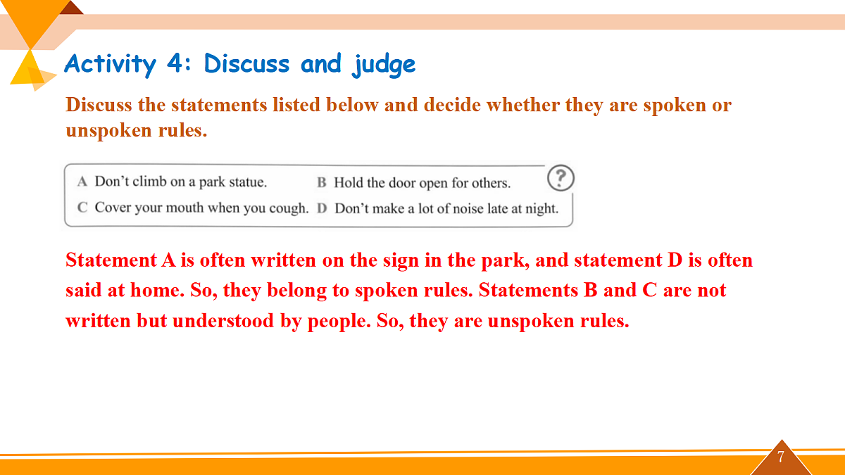 Unit 4 Rules make for a better life! 第3课时(课件)第7页
