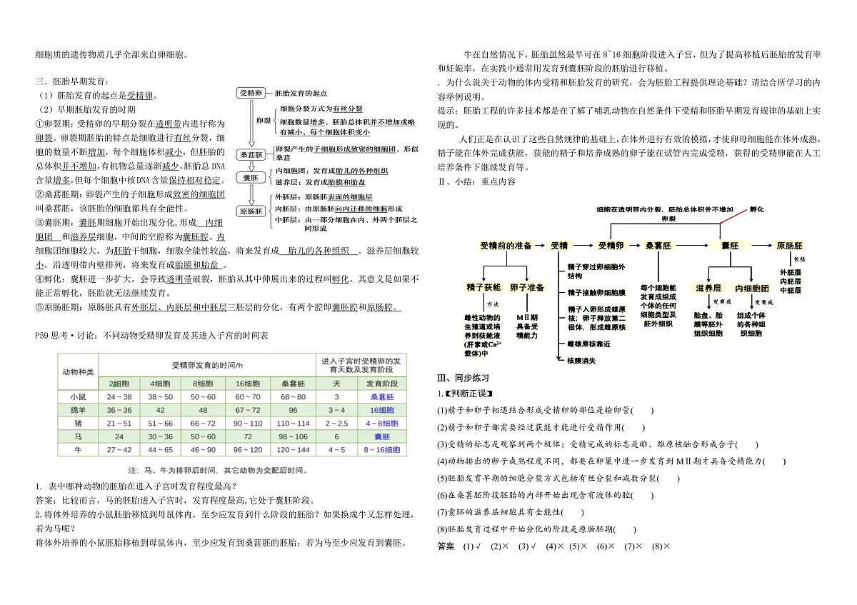 第2章细胞工程 第3节胚胎工程1教案第2页