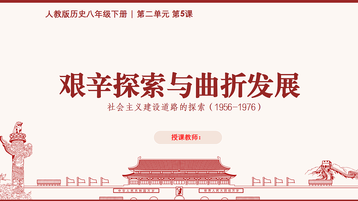 艰辛探索与曲折发展教学课件第1页