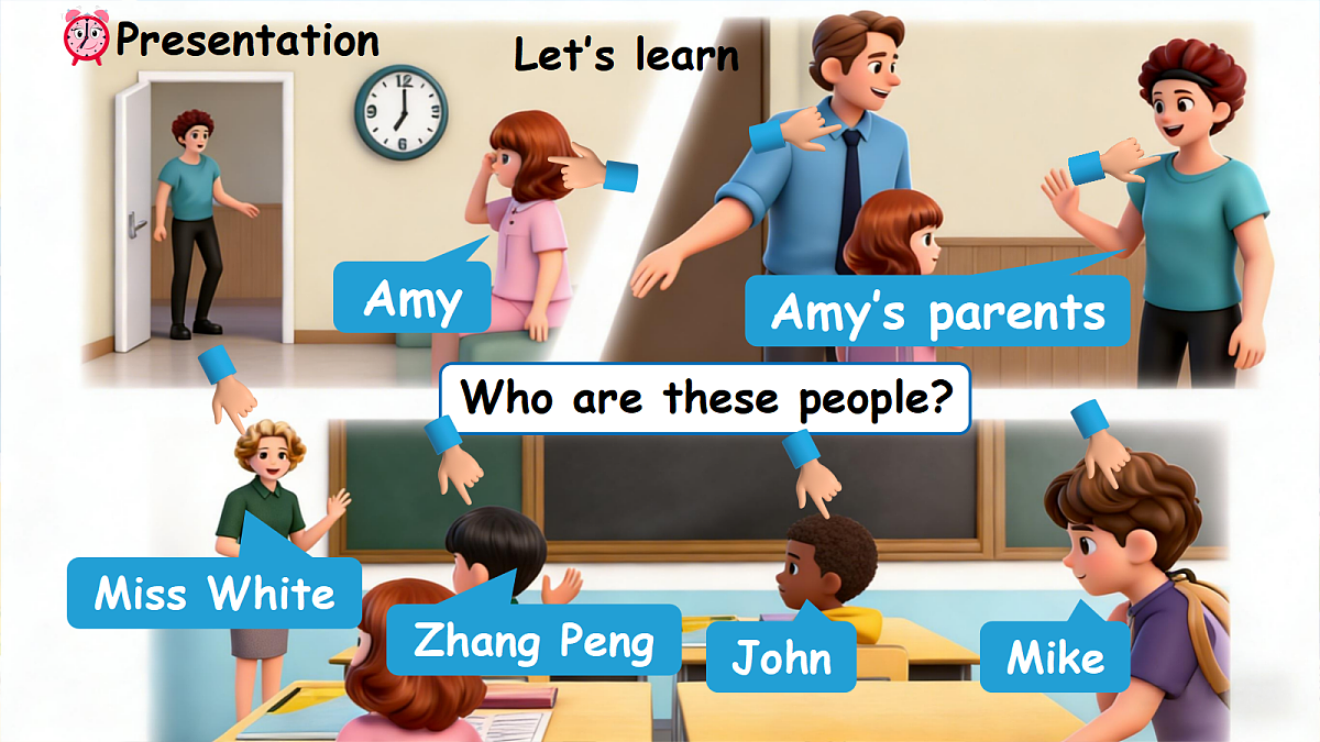 Unit 3 第4课时 Part B Let’s talk&Act and say (教学课件)英语人教PEP版四年级下册(新教材)第8页