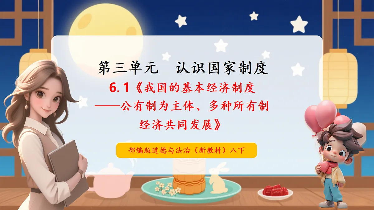 【议题式教学】6.1《我国的基本经济制度——公有制为主体、多种所有制经济共同发展》教学课件第1页