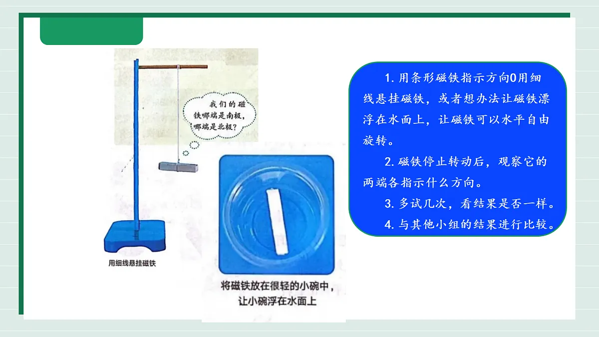 1.3《利用磁铁辨别方向》教学课件科学教科版三年级下册(新教材)第8页
