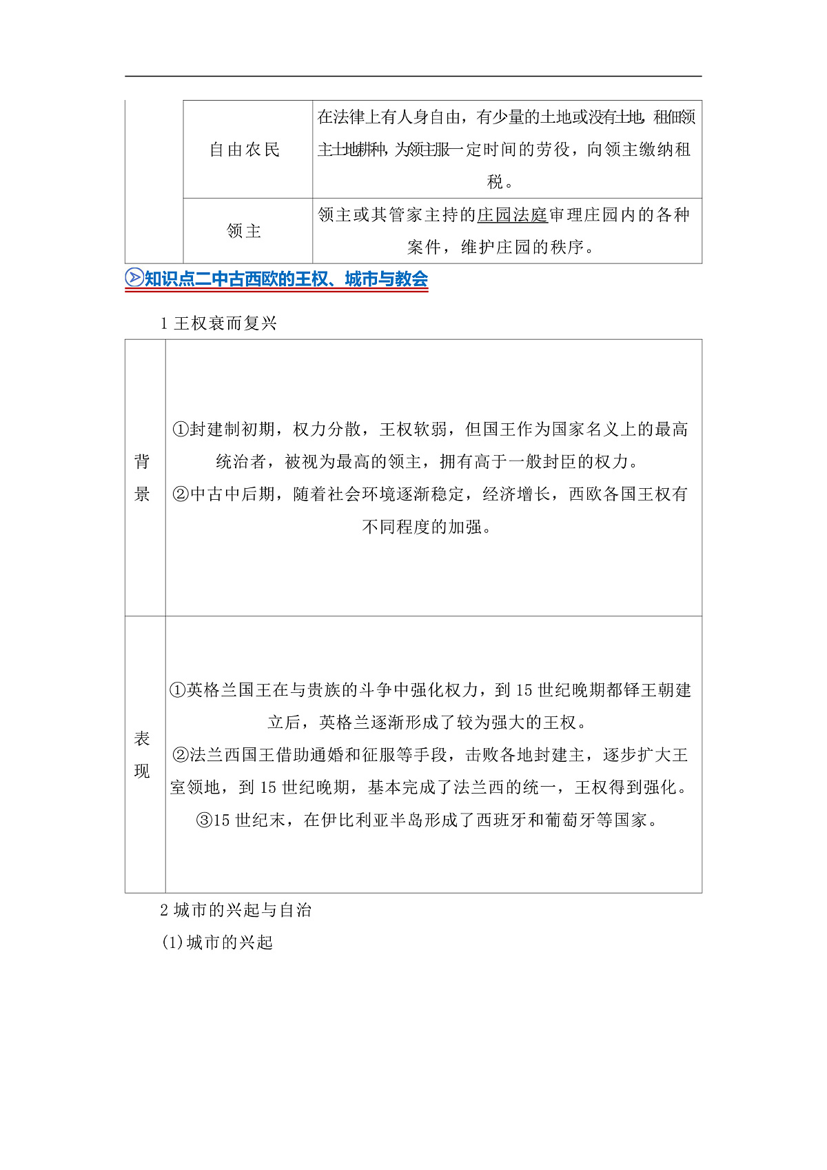 第二单元第3课 中古时期的欧洲2025-2026学年高中历史统编版 必修 中外历史纲要(下)同步复习讲义(原卷版)第2页