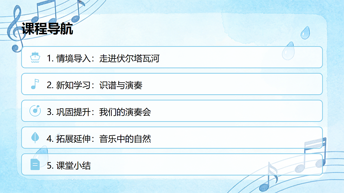 人教版(2026)二年级下册音乐第三单元第4课小小演奏家《伏尔塔瓦河(片段)》课件第2页