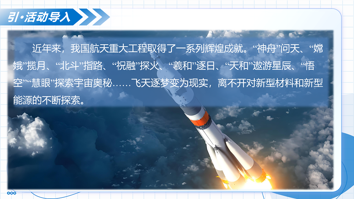 跨学科实践活动10 调查我国航天科技领域中新型材料、新型能源的应用(教学课件)化学新教材人教版九年级下册第4页