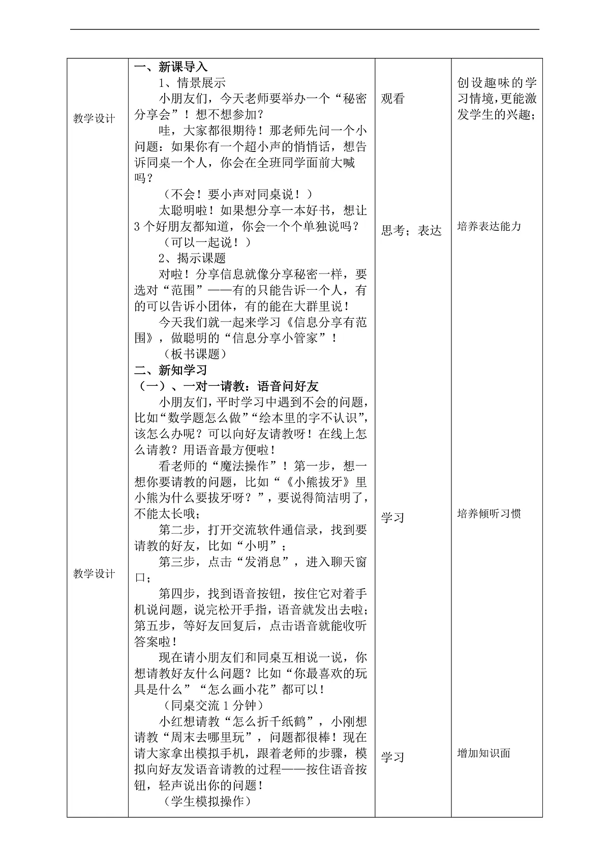 第3单元活动12《信息分享有范围》教案第2页
