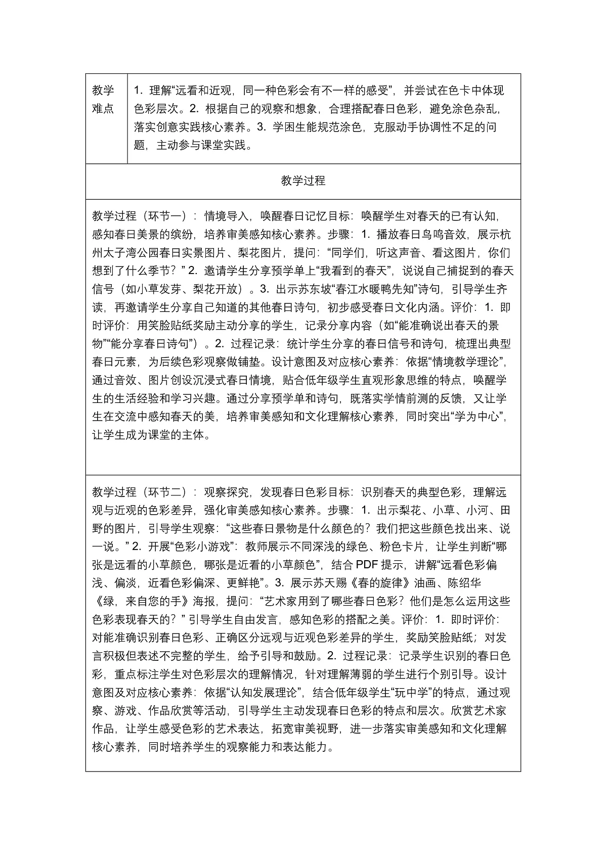 《春日缤纷》教学设计第2页