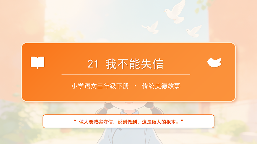 《我不能失信》课件第1页