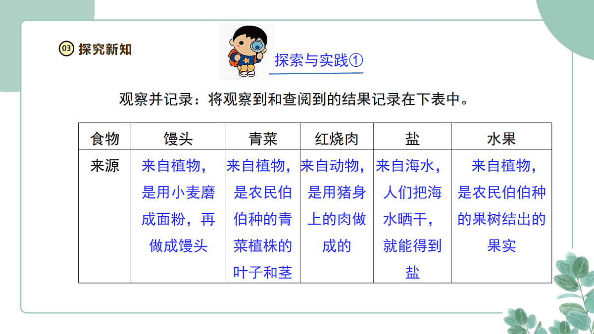 粤教粤科版(2024)科学三年级下册2.8《食物与营养》课件第8页