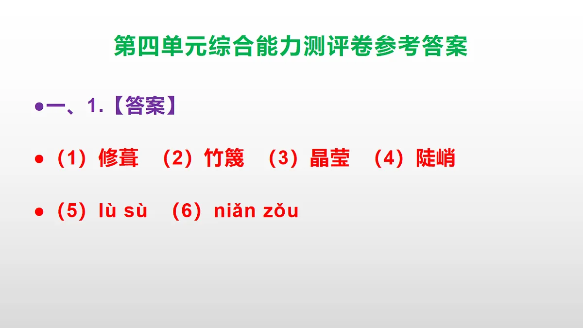 (新)部编版七年级语文下册第四单元综合能力测评卷 PPT(参考答案课件)第2页