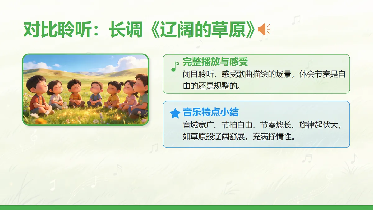 人教版(2026)三年级下册音乐第一单元第3课音乐万花筒《长调与短调》课件第4页