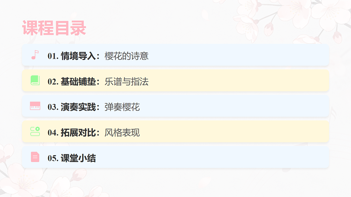 人教版(2026)三年级下册音乐第二单元第4课小小演奏家《樱花》课件第2页