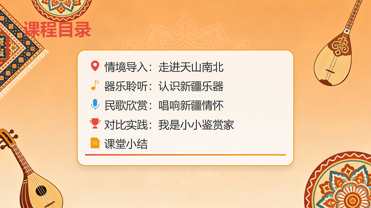 人教版(2026)三年级下册音乐第三单元第1课音乐万花筒《新疆之声》课件第2页