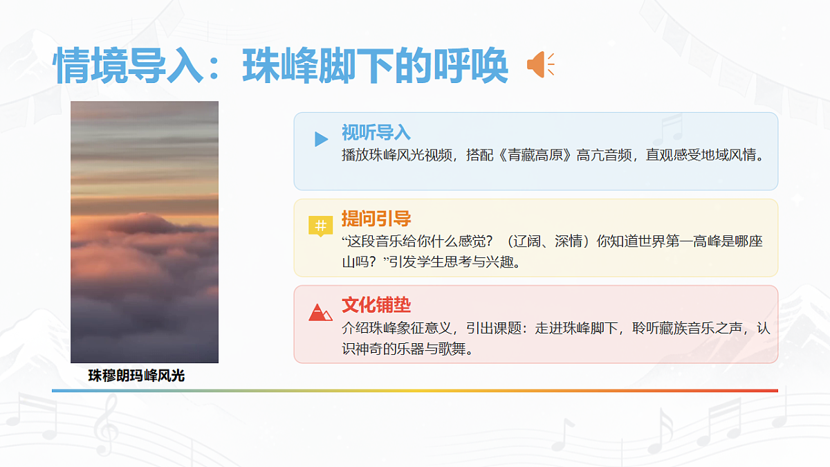 人教版(2026)三年级下册音乐第四单元第4课音乐万花筒《珠峰脚下乐声扬》课件第3页