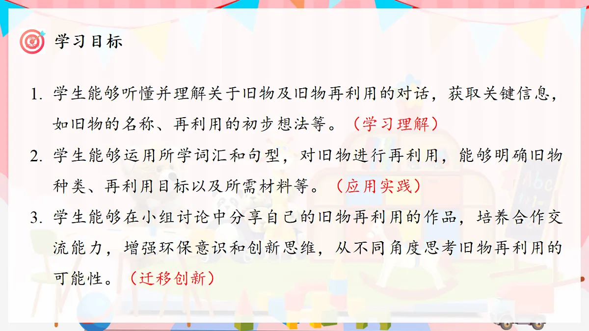Unit 5 课时 7 Part C Project Reuse some old things第3页