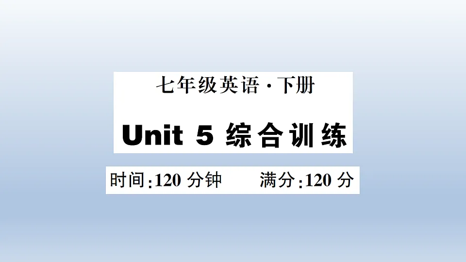 Unit 5 综合训练第1页