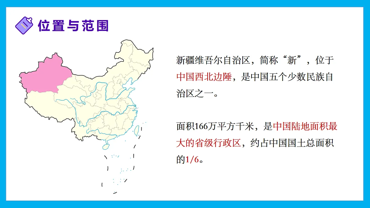 【湘教新版】8下第八章 第三节 《新疆维吾尔自治区的地理概况与开发保护》教学课件(第1课时)第6页