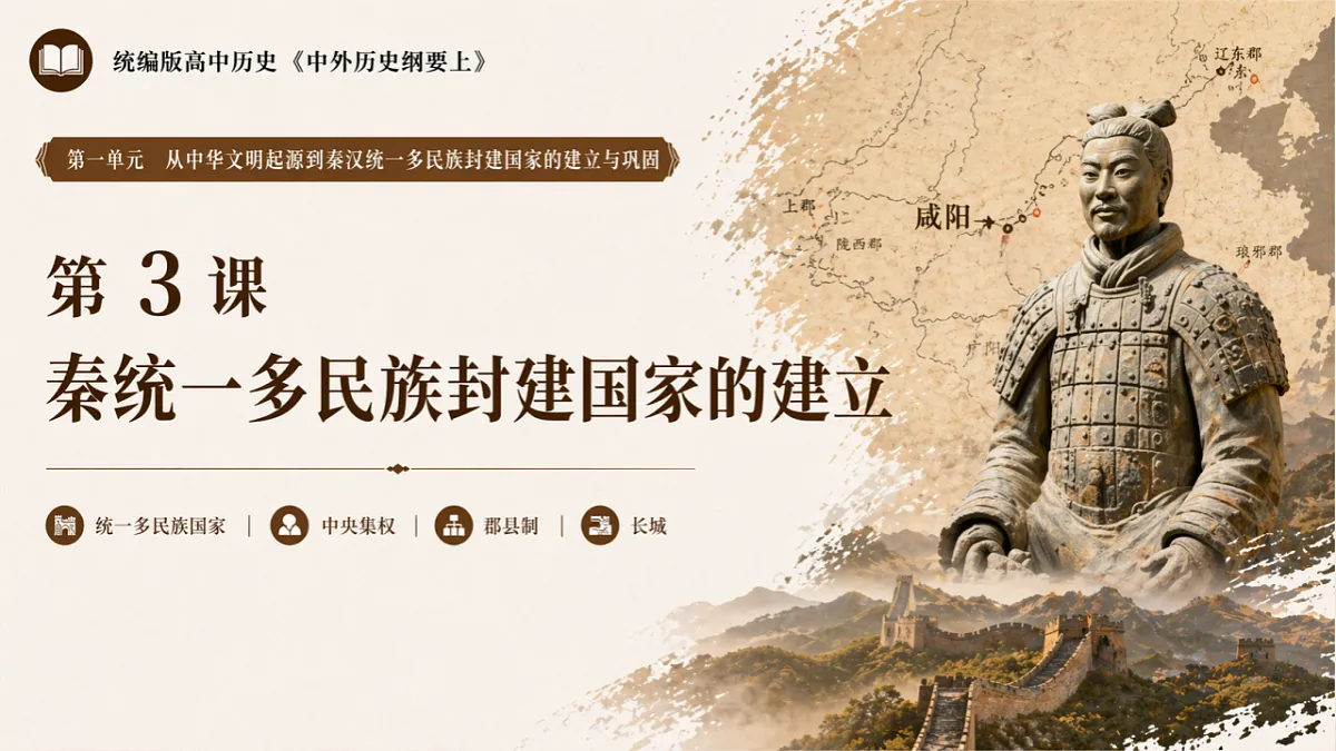 【同步课件】第三课 秦统一多民族封建国家的建立2026-2027 学年统编版高中历史《中外历史纲要上》第1页