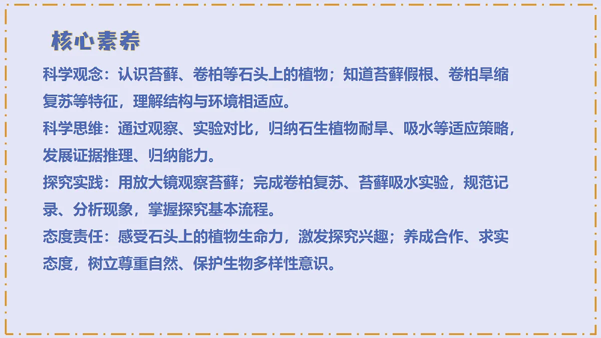 3.12 《石头上的植物》 - 小学科学三级下册 同步教学课件(苏教版2024)第3页