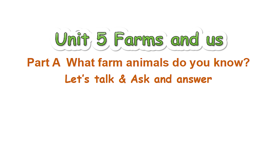 第1课时 A Let's talk & Ask and answer第1页