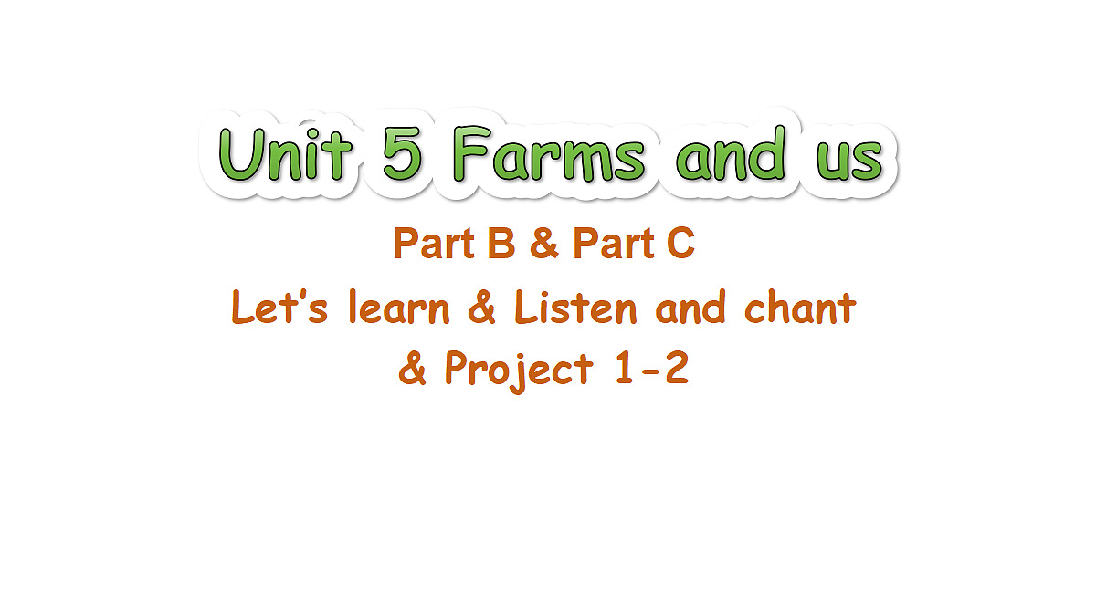 第5课时 B Let's learn & Listen and chant & C Project 1-2第1页