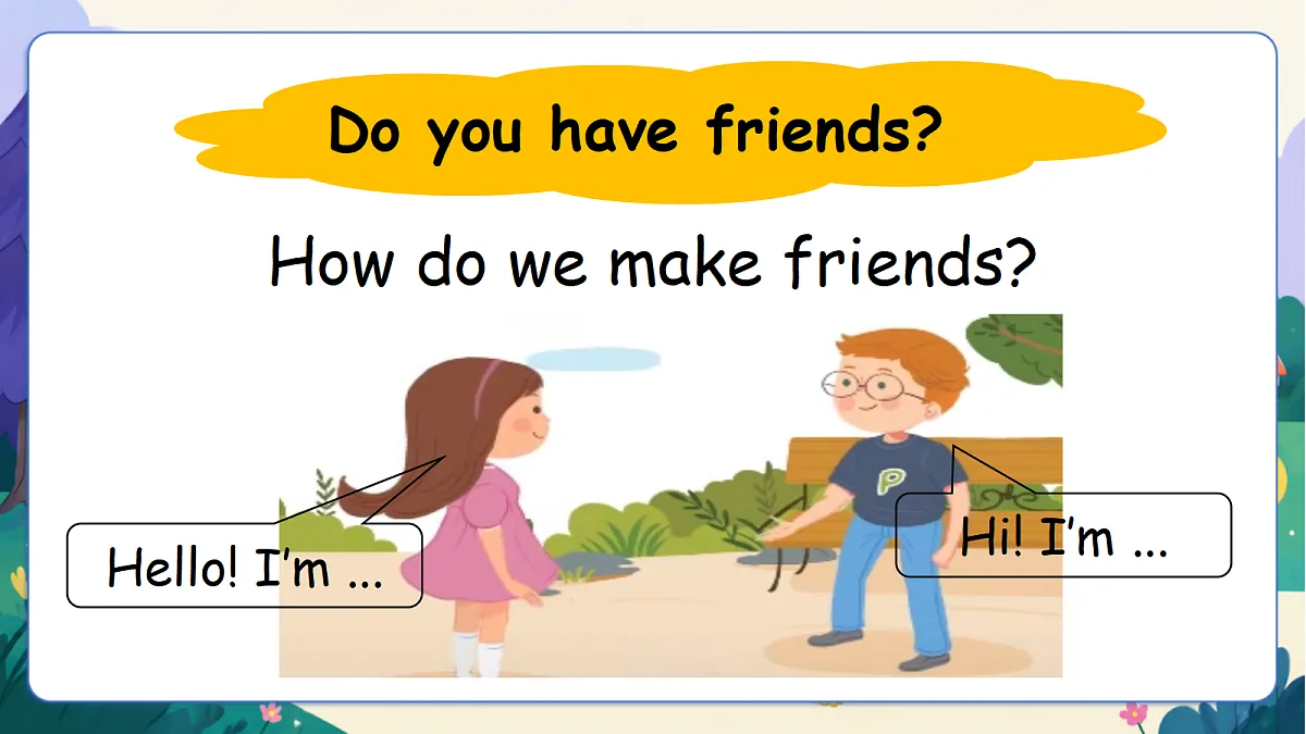 (新教材)人教版PEP英语三上Unit 1 《Making friends》Let's talk 课件第4页