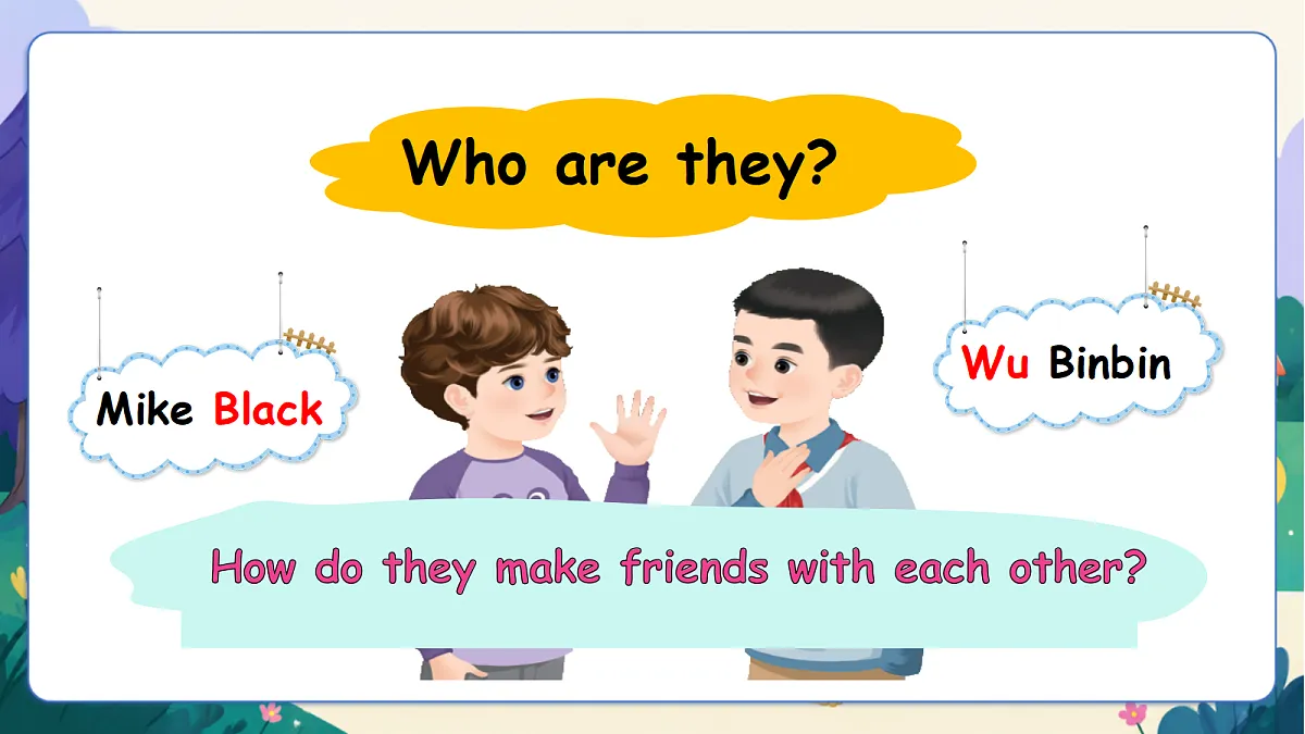 (新教材)人教版PEP英语三上Unit 1 《Making friends》Let's talk 课件第5页
