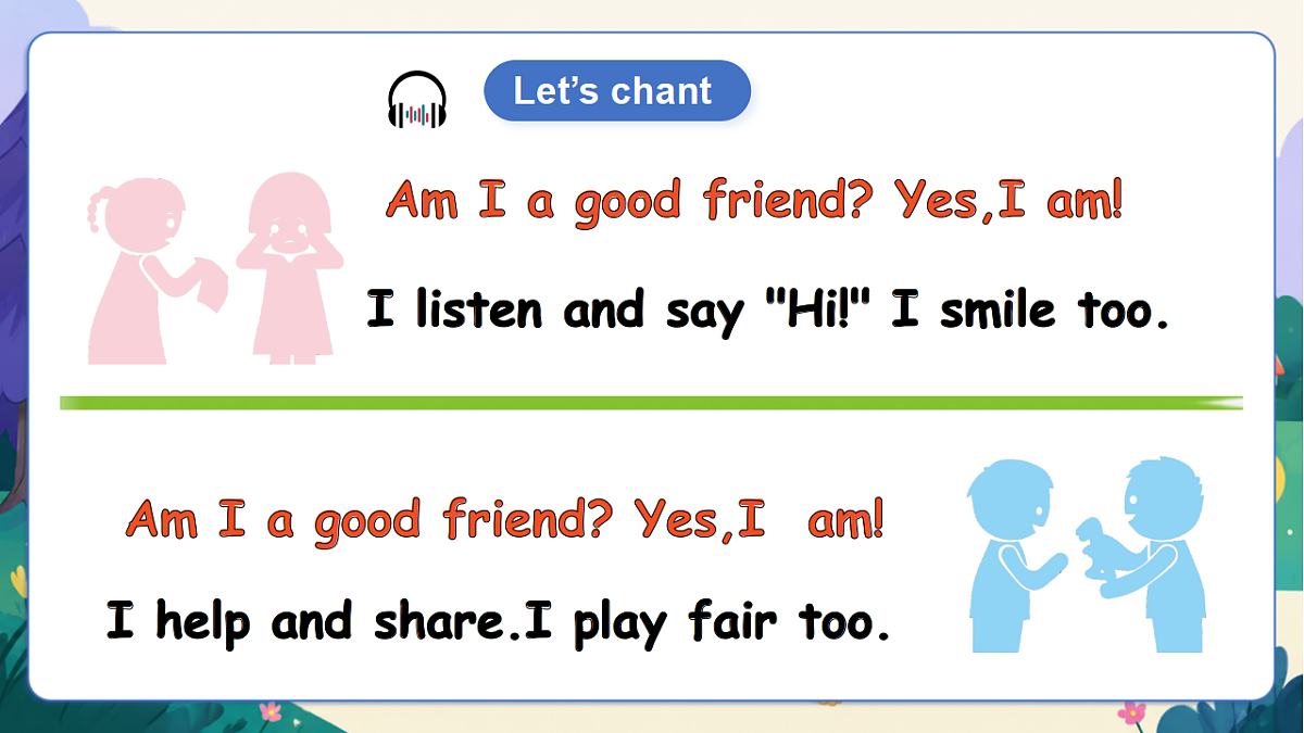 (新教材)人教版PEP英语三上Unit 1 《Making friends》 PB Start to read & PC Project课件第5页