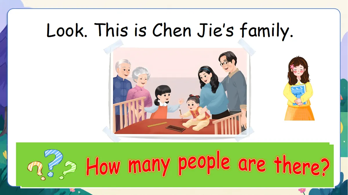 (新教材)人教版PEP英语三上Unit 2 《Different families》 PA Let's learn 课件第5页