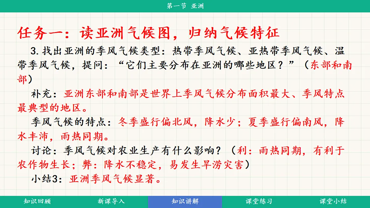 7.1《亚洲的自然环境》第3课时多样的气候教学课件第8页